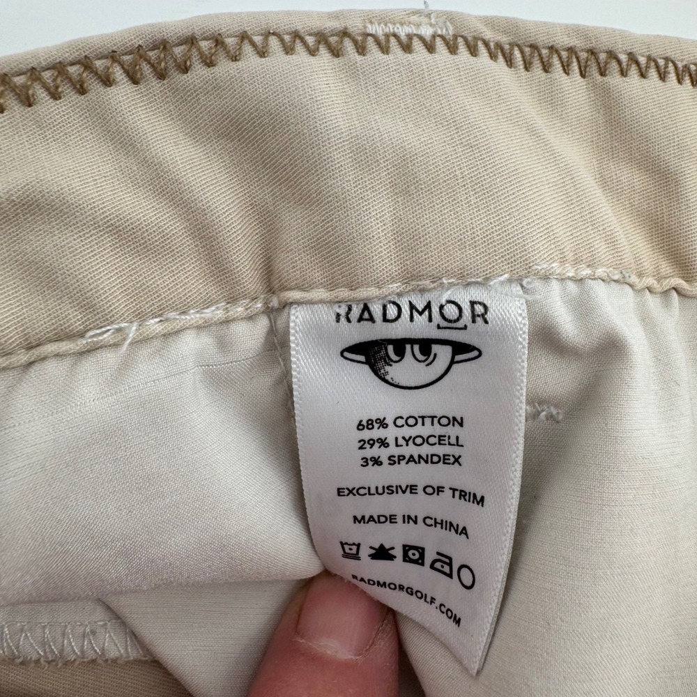 Radmor Vincent Pant Mens 34 Quiet Luxury Golf Chino Stretch Slim Straight Beige - Picture 7 of 10